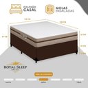 Ver imagem 4 de Cama Box Casal Sintético + Colchão Molas Ensacadas Royal Sleep Bioclassic 138cm - Suporta até 120