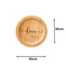 Porta Copos de Bambu Redondo Love Kit 6 Peças - Love - 5