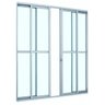 Porta de Correr Alumínio com Divisão Central Alumifit 4 Folhas Sasazaki 216 x 200 x 6,6cm - 6