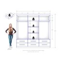 Ver imagem 4 de Guarda Roupa Casal Maximus 6 Portas 6 Gavetas Cinamomo Areia Fosco - Zanzini