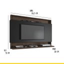 Ver imagem 2 de Painel Home para Tv até 50 Pol 136 X 91 Cm Madri Mdp Coffee Preto - Clicklar