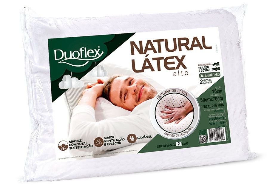 Travesseiro Latéx Alto Duoflex