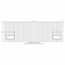 Cabeceira King Maracá com 2 Mesas de Cabeceira e Leds Jb - 3