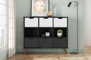 Ver imagem 4 de Nicho Organizador Retro Preto com 6 Gavetas Branco/Preto 108 x 92,5cm - FdECOR