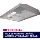 Ver imagem 5 de Depurador Slim Suggar Dps161pr 60cm 3 Velocidades Prata 127v