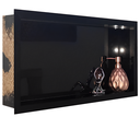 Ver imagem 5 de Nicho de Porcelanato Preto Polido para Banheiro Shampoo 60x32cm