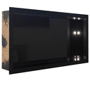 Ver imagem 6 de Nicho de Porcelanato Preto Polido para Banheiro Shampoo 60x32cm