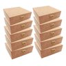 Kit 08 Caixas Mdf 25x25x8 Fecho Bem Acabada Dobradiça Lisa - 1