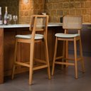 Ver imagem 1 de Banqueta Classic Palha Linho - 1450