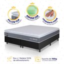 Ver imagem 3 de Conjunto Box Preto Luanda Cinza Espuma D28 Queen 158x198x62 - King House