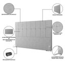 Ver imagem 5 de Cabeceira King 192cm Boucle Estofada Design Moderno para Quarto Linea