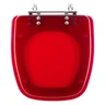 Assento Sanitário Poliester Fit Vermelho Translucido para vaso Celite - 1