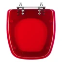 Ver imagem 1 de Assento Sanitário Poliester Fit Vermelho Translucido para vaso Celite