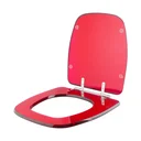 Ver imagem 2 de Assento Sanitário Poliester Fit Vermelho Translucido para vaso Celite