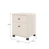 Conjunto Escritório Office 4 Peças Mesa Gaveteiro Armário Buffet Berlin Off White e Naturale - 10
