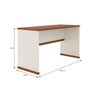 Conjunto Escritório Office 4 Peças Mesa Gaveteiro Armário Buffet Berlin Off White e Naturale - 9