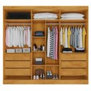 Ver imagem 3 de Guarda-Roupa Casal Oslo 6 Portas 6 Gavetas 100% Mdf Peroba - Mademarques