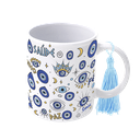 Ver imagem 1 de Caneca Olhos Gregos com Pompom De Porcelana