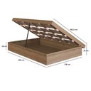 Ver imagem 4 de Cama Queen Flutuante para Quarto 162,5cm X 202cm com Box Baú Cor:mel