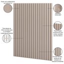 Ver imagem 4 de Painel Ripado de Madeira para Sala Quarto 134x183cm Bairon D03 Fendi - Lyam Decor