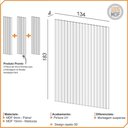 Ver imagem 5 de Painel Ripado de Madeira para Sala Quarto 134x183cm Bairon D03 Fendi - Lyam Decor