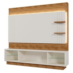 Estante Home Guaíba para Tv até 65” - Mobler:off White/amendôa - 4