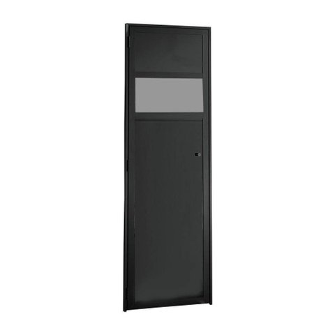 Porta de Alumínio para Sauna 60x190cm Abertura Esquerda Kazan Preto
