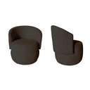 Ver imagem 1 de Kit 2 Poltronas Decorativa Beatriz Orgânica Veludo Marrom