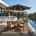 Ver imagem 3 de Ombrelone Base Central Redondo 2,7m Alumínio com Led 8 Varetas Piscina Terracota Importway Iwobcl