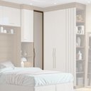 Ver imagem 2 de Guarda Roupa Modulado 01 Porta Deslizante 245cm Canto Reto Setiba
