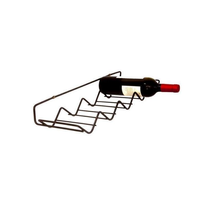 Adega de Fixação Vinhos para Garrafas em Parede Preto Adega de Fixação Vinhos para Garrafas em Parede Preto