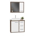 Ver imagem 2 de Cj Gabinete Banheiro com Cuba e Espelho Turin 60 C/ Vidro Ab