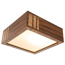 Lustre Decorativo Madeira Plafon Madeiro Nog 20cm:Pau Ferro - 1