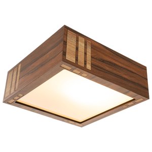 Lustre Decorativo Madeira Plafon Madeiro Nog 20cm:Pau Ferro