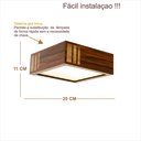 Ver imagem 3 de Lustre Decorativo Madeira Plafon Madeiro Nog 20cm:Pau Ferro