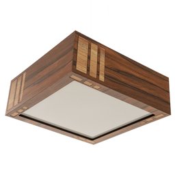 Lustre Decorativo Madeira Plafon Madeiro Nog 20cm:Pau Ferro - 5