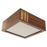 Lustre Decorativo Madeira Plafon Madeiro Nog 20cm:Pau Ferro - 5