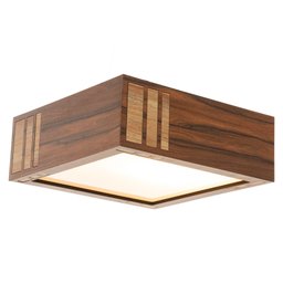 Lustre Decorativo Madeira Plafon Madeiro Nog 20cm:Pau Ferro - 4