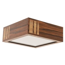 Lustre Decorativo Madeira Plafon Madeiro Nog 20cm:Pau Ferro - 8