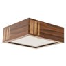 Lustre Decorativo Madeira Plafon Madeiro Nog 20cm:Pau Ferro - 8