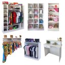 Ver imagem 1 de Expositor Colméia Armário Arara Balcão Caixa Loja Roupa 7 Pç