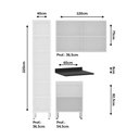 Ver imagem 3 de Armário de Lavanderia 3 Peças com Tampo e Vidro Reflecta Pérola Luciane Móveis