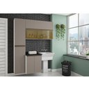 Ver imagem 1 de Armário de Lavanderia 3 Peças com Tampo e Vidro Reflecta Pérola Luciane Móveis