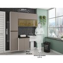 Ver imagem 2 de Armário de Lavanderia 3 Peças com Tampo e Vidro Reflecta Pérola Luciane Móveis