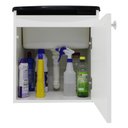 Ver imagem 4 de Tanque de Lavanderia 22 Lts + Gabinete Mdf Suspenso + Sifão Cor:pretobranco