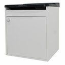 Ver imagem 2 de Tanque de Lavanderia 22 Lts + Gabinete Mdf Suspenso + Sifão Cor:pretobranco