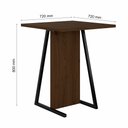 Ver imagem 4 de Conjunto de Mesa com 2 Cadeiras Arkansas Imbuia/preto - M. Arapongas Imbuia/preto 06