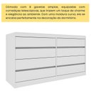 Ver imagem 7 de Cômoda 8 Gavetas Orgânica 100% MDF 158cm Luna Espresso Móveis