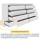 Ver mais imagens de Cômoda 8 Gavetas Orgânica 100% MDF 158cm Luna Espresso Móveis