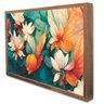 Quadro Decorativo Caixa Floral Primavera  Tacolado Moldura Caixa 3cm Freijó sem Vidro 30 X 40cm - 4